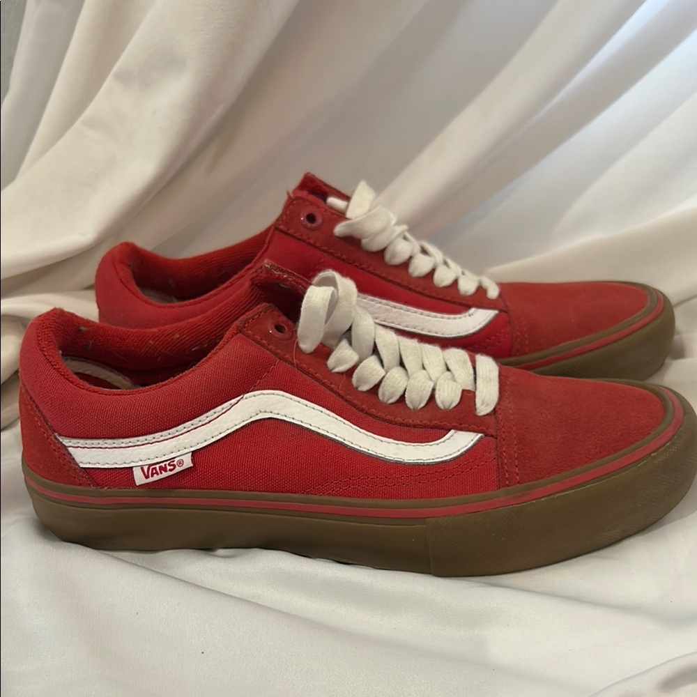Vans Red Canvas Sneakers